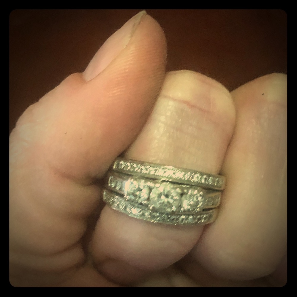 Wedding set. Diamonds not flawless but beautiful!